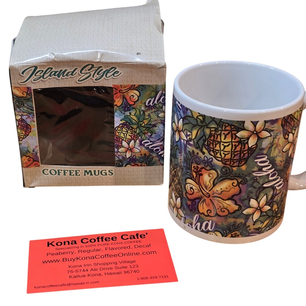 Island Style Coffee Mug KC Hawaii Aloha Microwave Dishwasher Safe
